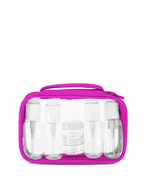 Mytagalongs Travel Pouch With Bottles In Berry
