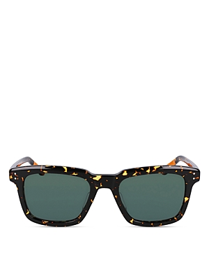 Shinola Monster 54mm Rectangular Sunglasses In Brown/green Solid