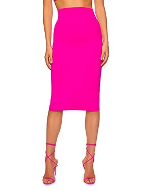 Susana Monaco High-waist Stretch Pencil Skirt In Magenta