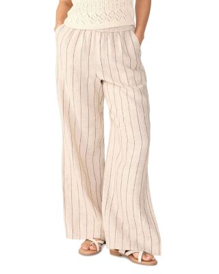 Sanctuary Striped Side Slit Wide Leg Pants Bloomingdale s