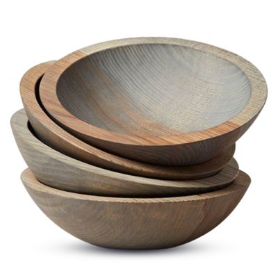 Farmhouse Pottery - Wooden Bowls, Set of 4
