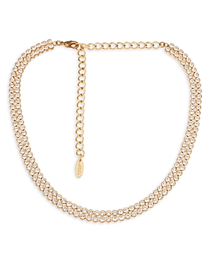 Shop Ettika Crystal Double Row Choker Necklace, 11-16 In Gold