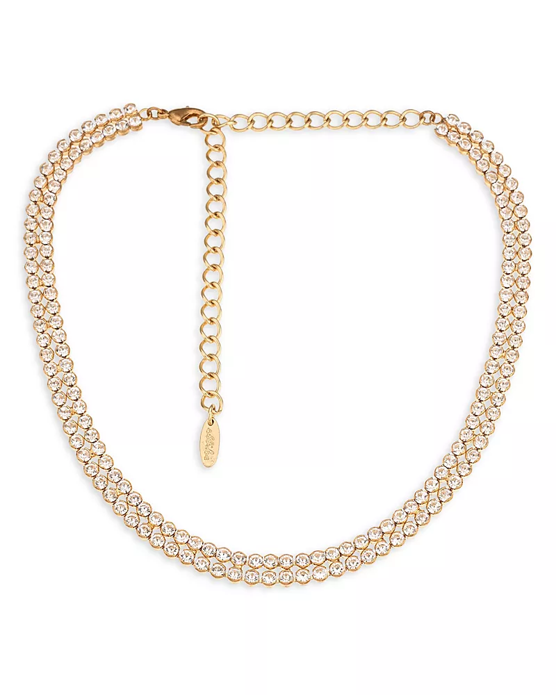 Ettika Crystal Double Row Choker Necklace, 11