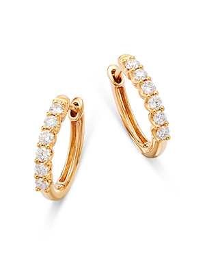 Bloomingdale's Diamond Hoops In 14k Yellow Gold, 0.34 Ct. T. W. In Gold