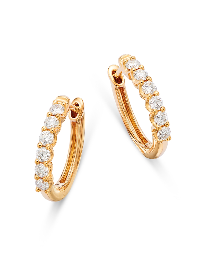 Bloomingdale's Fine Collection Diamond Hoops in 14K Yellow Gold, 0.34 tcw