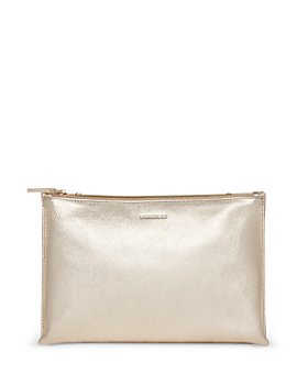 Whistles - Rae Metallic Leather Double Pouch Clutch