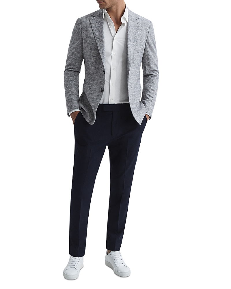 Reiss Voyager Stretch Performance Solid Regular Fit Button Down Travel Shirt In White