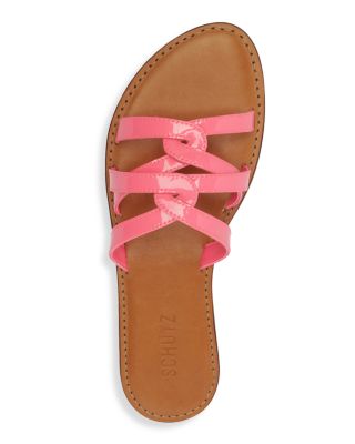 Women&#39;s Lyta Patent Strappy Slide Sandals