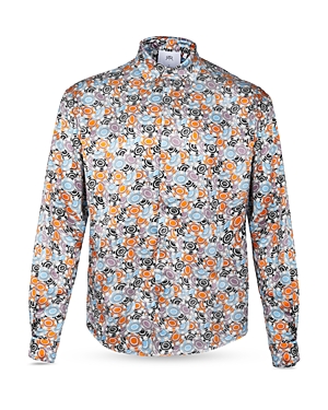 Rta Men's Poker Chip Print Oversized-fit Shirt In Poker Chip