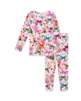 Posh Peanut - Girls' Butterfly Print Pajama Set - Baby, Little Kid