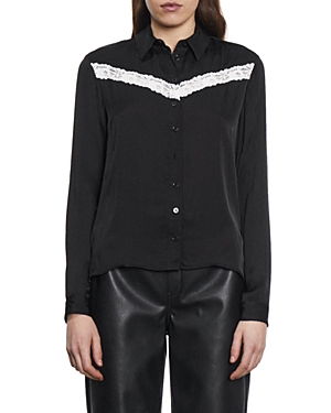 THE KOOPLES LACE TRIM SHIRT