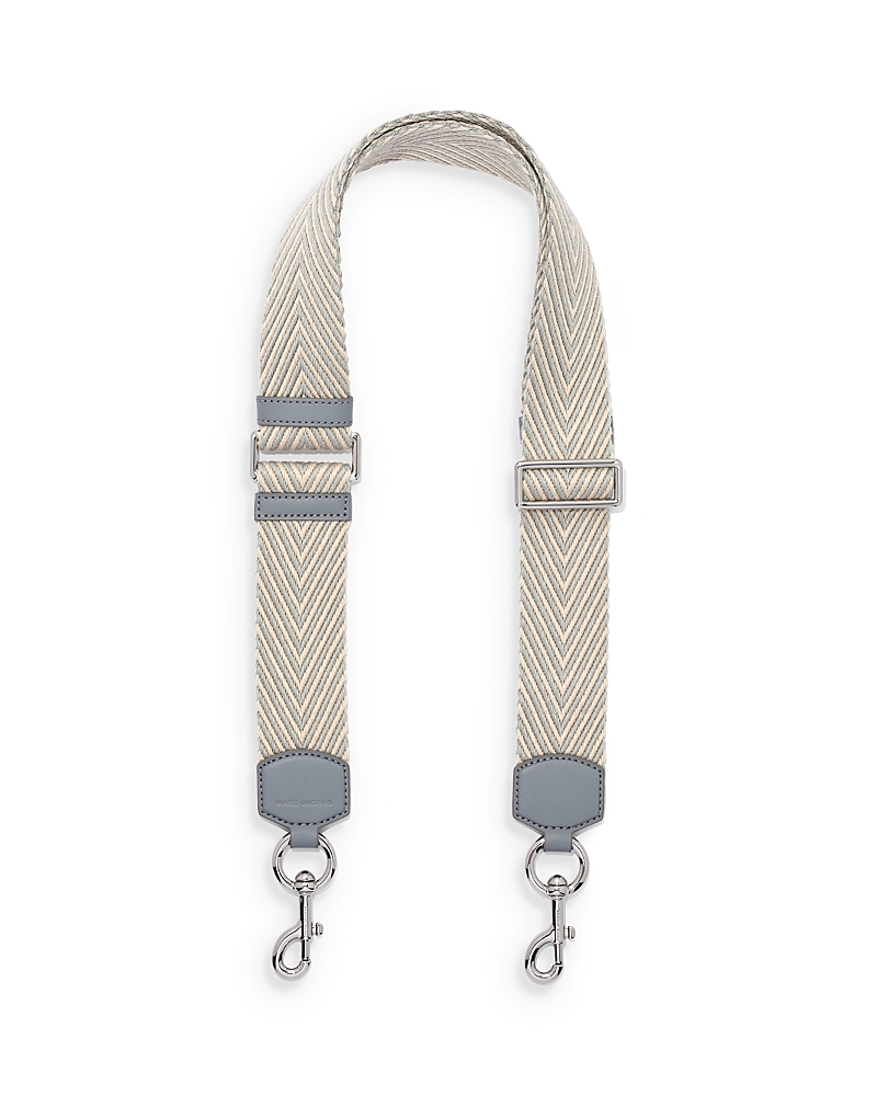 Marc Jacobs The Arrow Webbing Strap In Wolf Gray/nickel