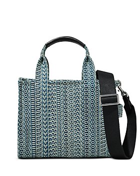 MARC JACOBS - The Washed Monogram Denim Small Tote Bag