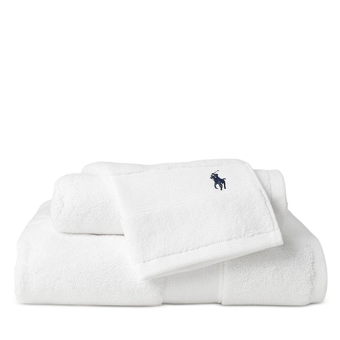 Ralph Lauren Polo Player Cotton Bath Towel - White