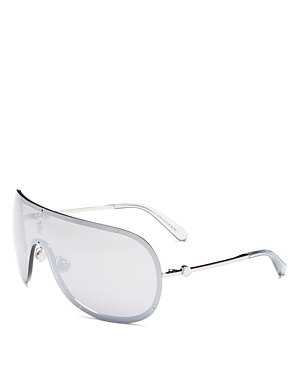 Moncler Avionn Shield Sunglasses In Gray/gray Solid