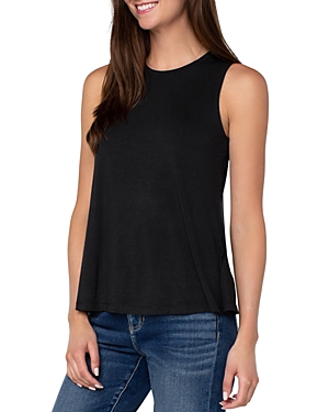 Liverpool Los Angeles Sleeveless Knit Top In Black