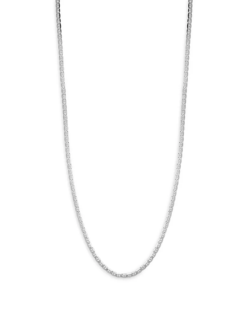 Milanesi And Co Sterling Silver 4mm Mariner Link Chain Necklace, 24