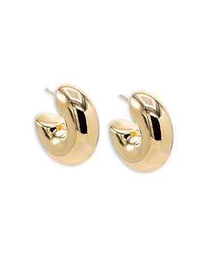 By Adina Eden Small Chunky Bubble Hoop Earrings in Gold Filled