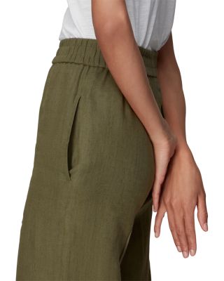 Linen Pull On Straight Leg Pants