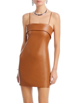 Faux Leather Mini Dress