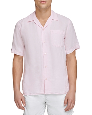 Vilebrequin Short Sleeved Solid Linen Shirt In Ballrna