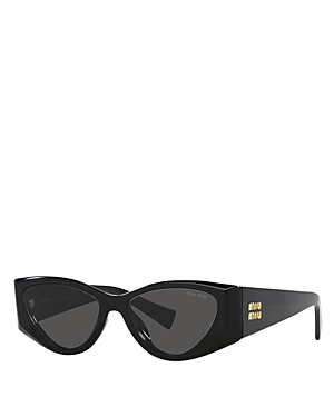 Shop Miu Miu Cat Eye Sunglasses, 54mm In Black/gray Solid