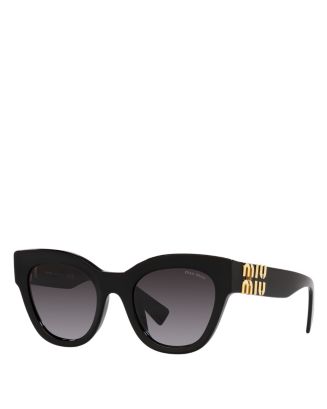 MIU MIU キャットアイフレムサンクラス MU01XS 03O02F Miu Miu small cat-eye black sunglasses – Eyewear Club