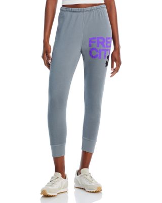 Free City 3 4 Cotton Sweatpants In Grey Art Lavender ModeSens