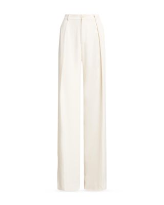 Pleated High Rise Wide Leg Pants