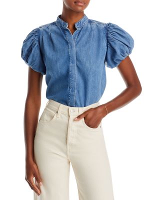 LEINWANDE Puff-sleeve Pleats Top フリーサイズ Puff-sleeve Pleats Top/Yellow | leinwände | ラインヴァンドの