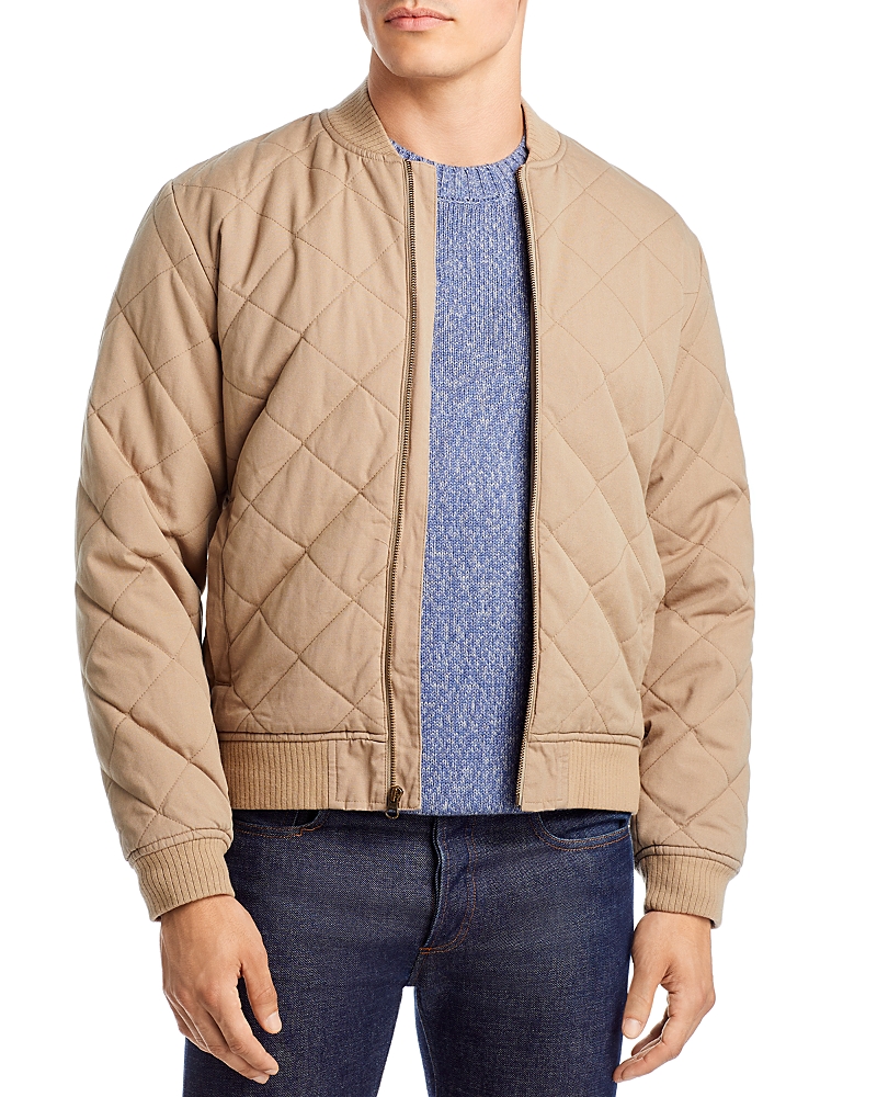 Rails Peninsula Cotton Diamond Quilted Bomber Jacket In Vintage Kh