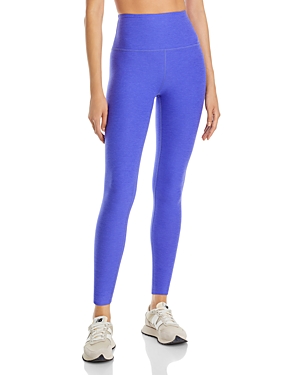 Beyond Yoga Spacedye Caught In The Midi High Waisted Legging In Ultra Violet Heather