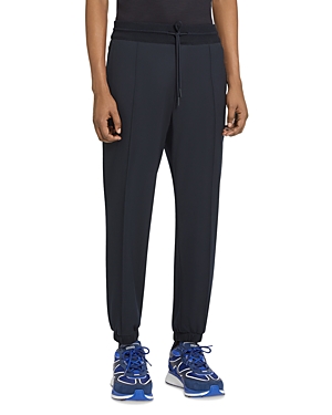 Shop Zegna High Performance Wool Joggers In Navy