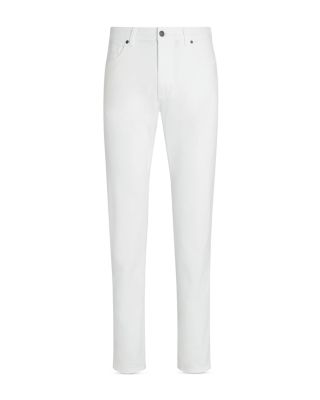 Gabardine City Slim Straight Fit Jeans in White