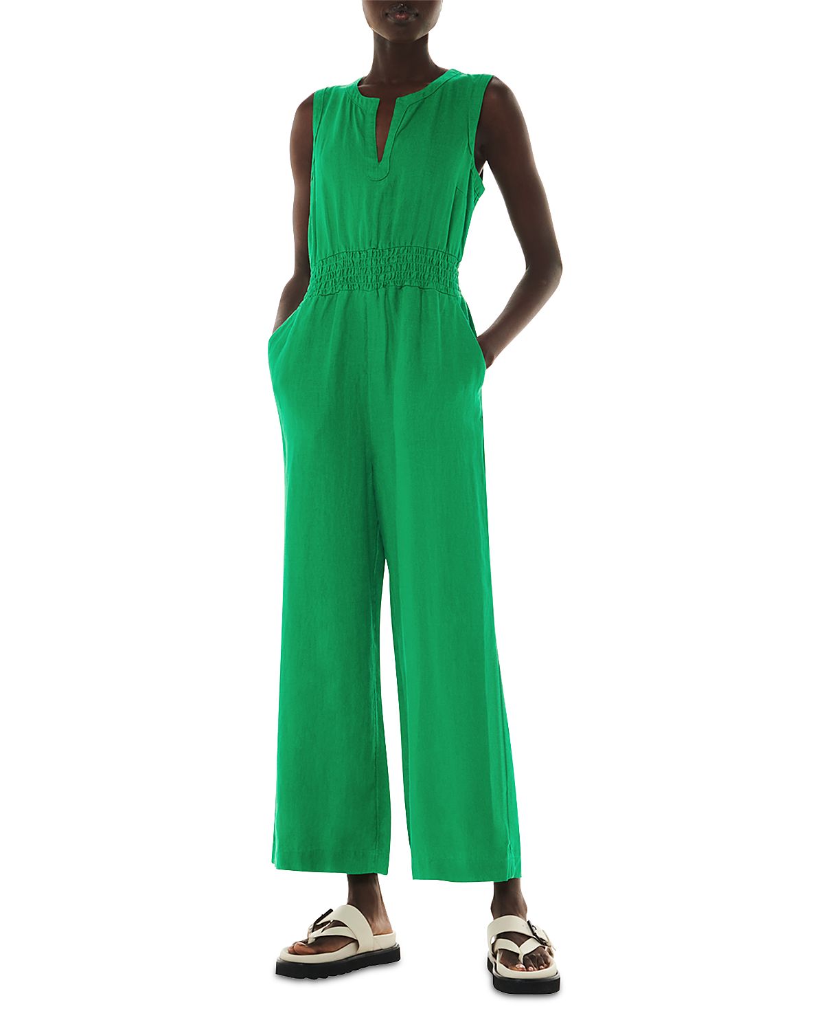 Whistles Melanie Linen Jumpsuit