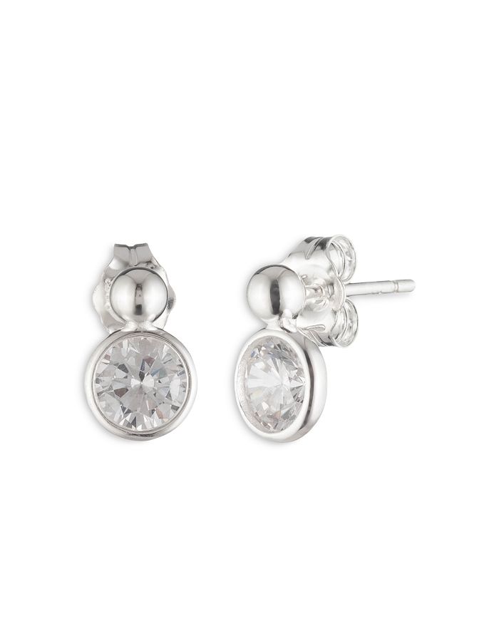 Ralph Lauren Bezel Set Cubic Zirconia Stud Earrings Bloomingdale s