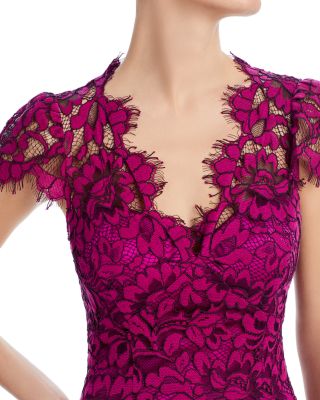 Scalloped-Edge Lace Gown
