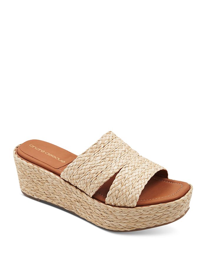 Andre Assous Women's Selena Slip On Woven Espadrille Platform Sandals ...