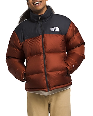 The North Face 1996 Retro Nuptse Down Puffer Jacket In Brandy Brown/tnf Black