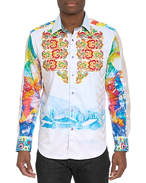 ROBERT GRAHAM THE ALPS LIMITED EDITION COTTON EMBROIDERED CLASSIC FIT BUTTON DOWN SHIRT