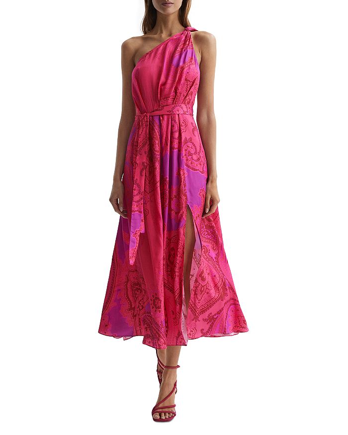REISS Mila One Shoulder Midi Dress | Bloomingdale's