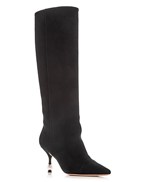 Giambattista Valli Women's Pearl Heel Boots In Black