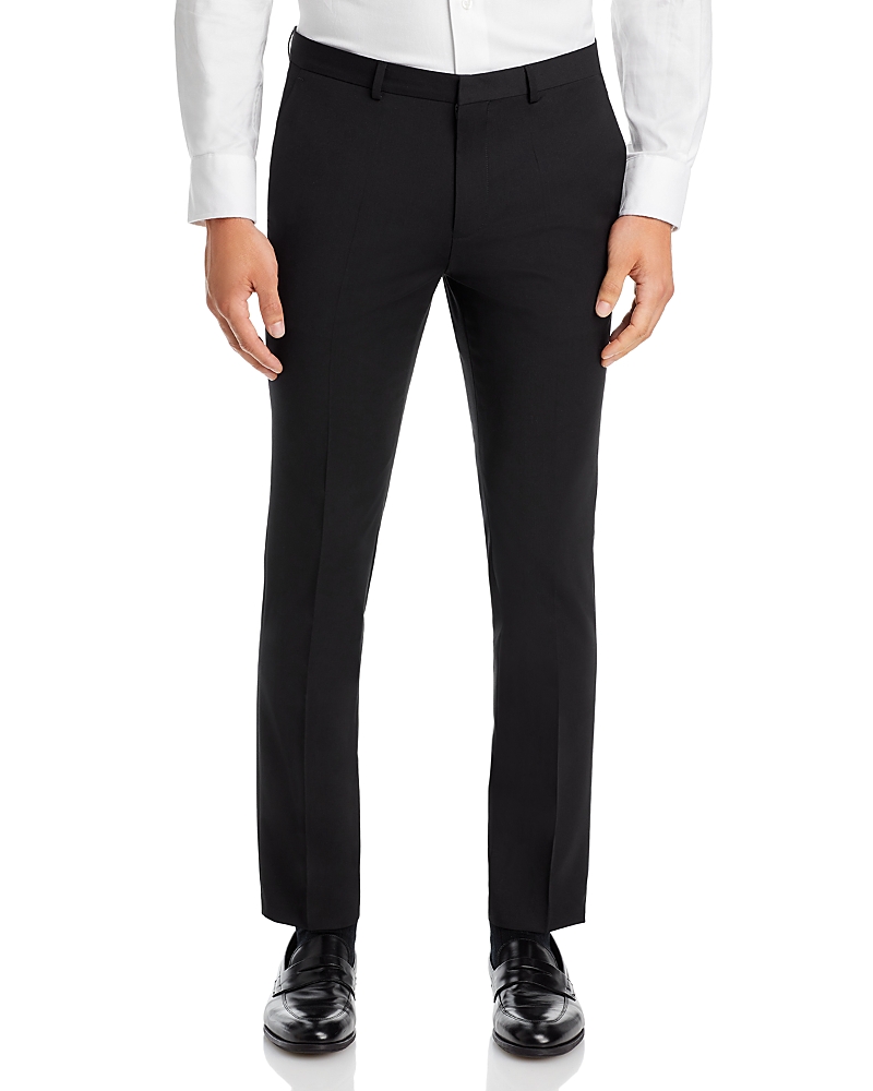 Hugo Boss Ledan Cyl Black Dress Suit Regular Fit Trouser In Virgin Wool 50379911 001 In Black