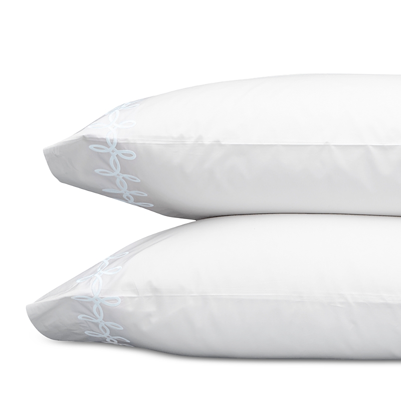 Matouk Gordian Knot Percale Standard Pillowcase, Pair In Blue