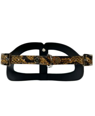 Embossed Leather Adjustable Dog Harness