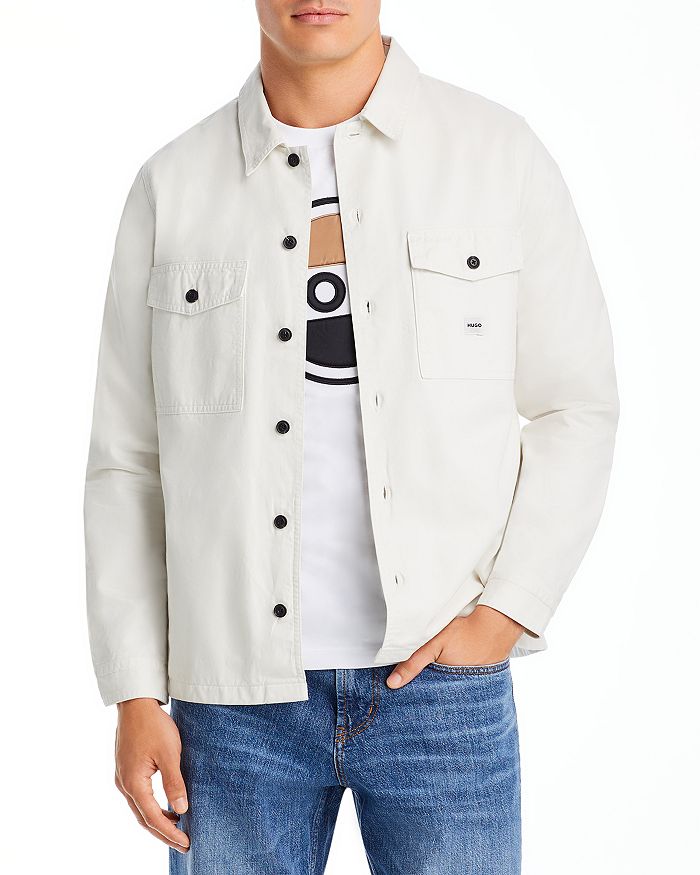 HUGO Enalu Oversized Cotton Overshirt | Bloomingdale's