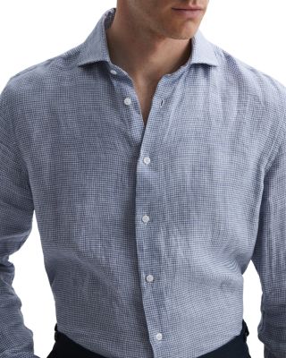 REISS - Ruban Long Sleeve Linen Shirt