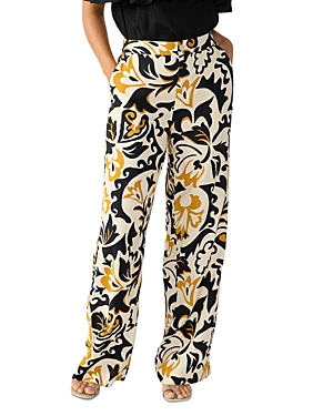 Sanctuary Print Wide Leg Pants In Golden Hour