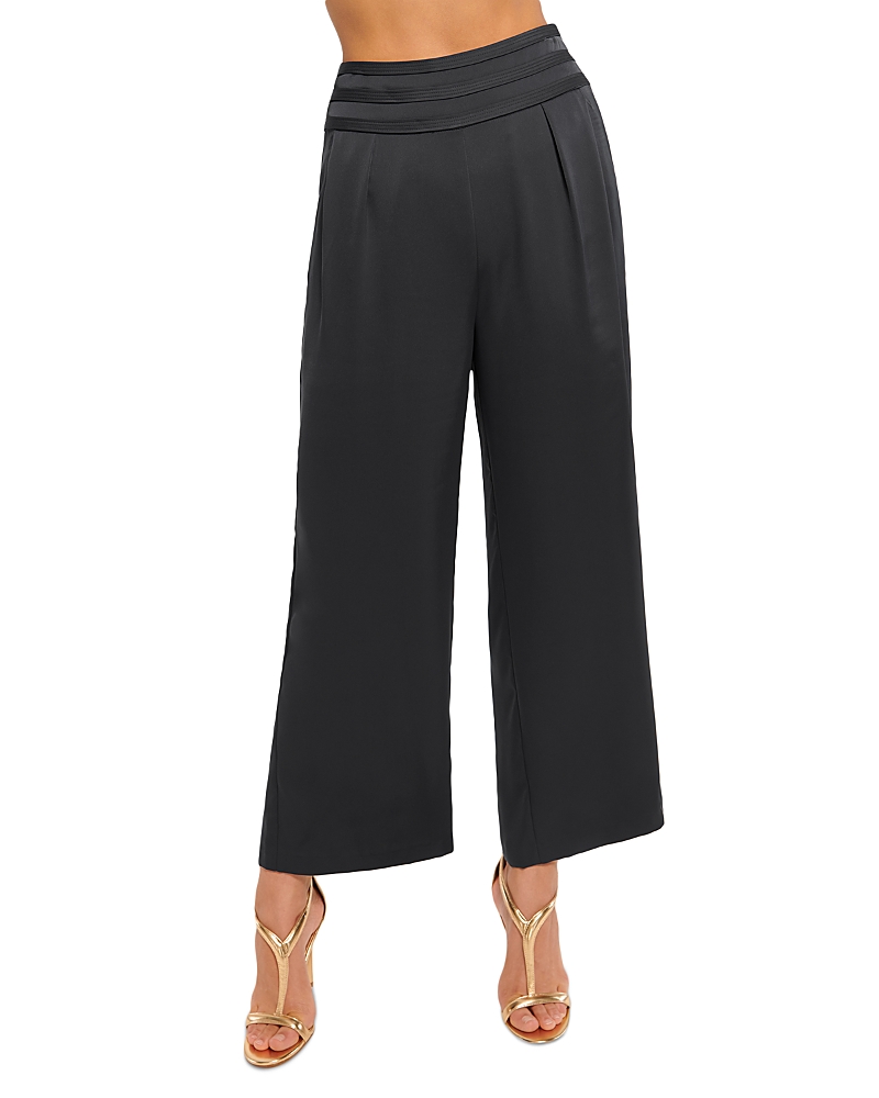 Ramy Brook Joss Cropped Wide Leg Pant In Black