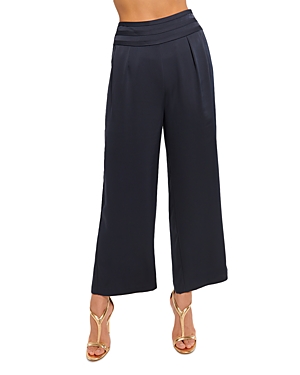 Ramy Brook Joss Cropped Wide Leg Pant In Navy
